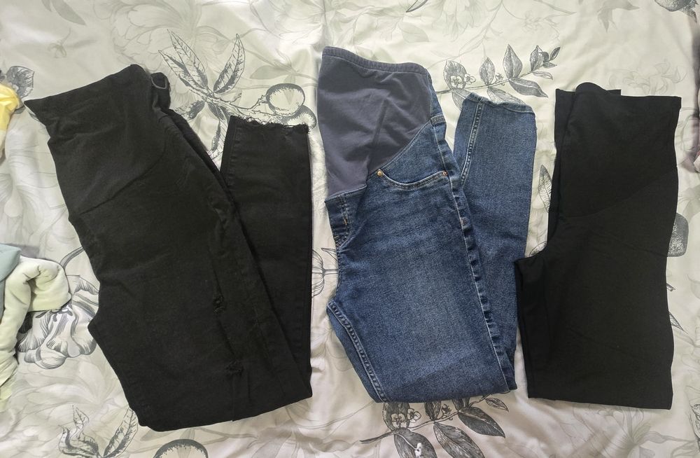 Дънки за бременни H&M и клин Soon Mama за бременни Размер L XL Лот