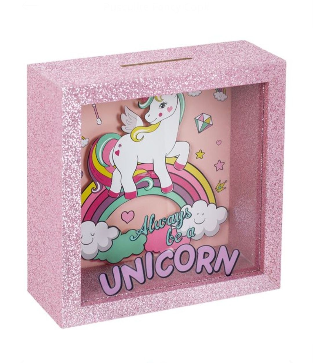 Pușculiță lemn (cu unicorn)