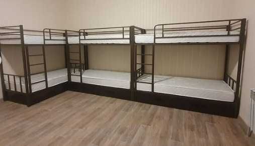 Металлические двухъярусные кровати для хостела. Усиленные. Двухярусная