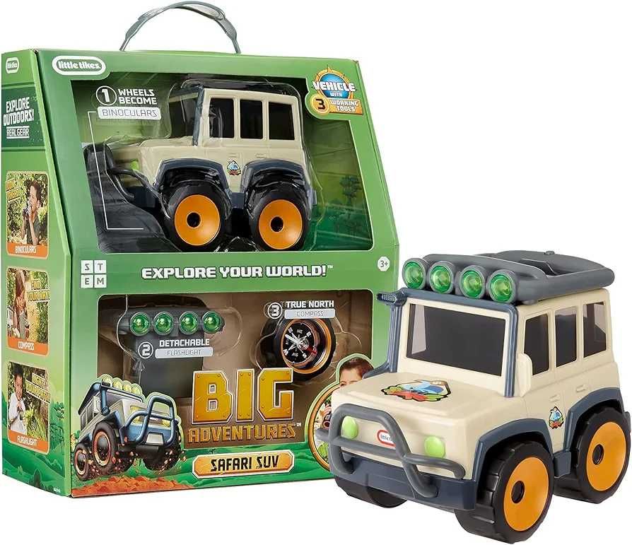 Детски джип Сафари Little Tikes Adventures, бинокъл, фенерче и компас