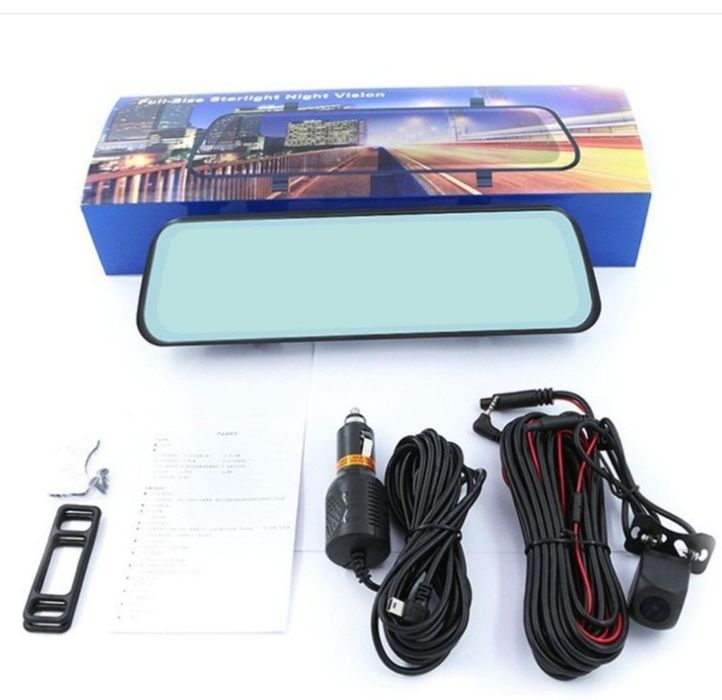 Зеркало видеорегистратор сенсорный на весь экран с 2 камерами