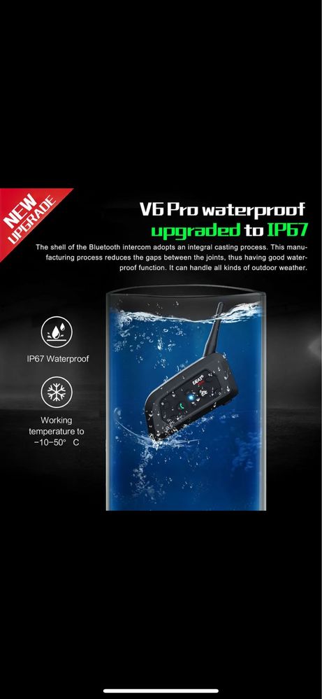 Intercom moto Ejeas V6 Pro plus 2025 sistem comunicație cască