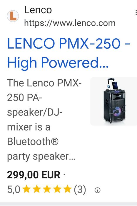Boxa Bluetooth Medio. party. Lenco