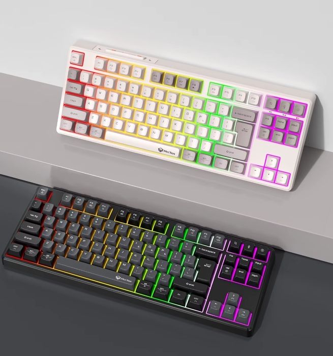 Беспроводная механическая клавиатура MK14  black and white