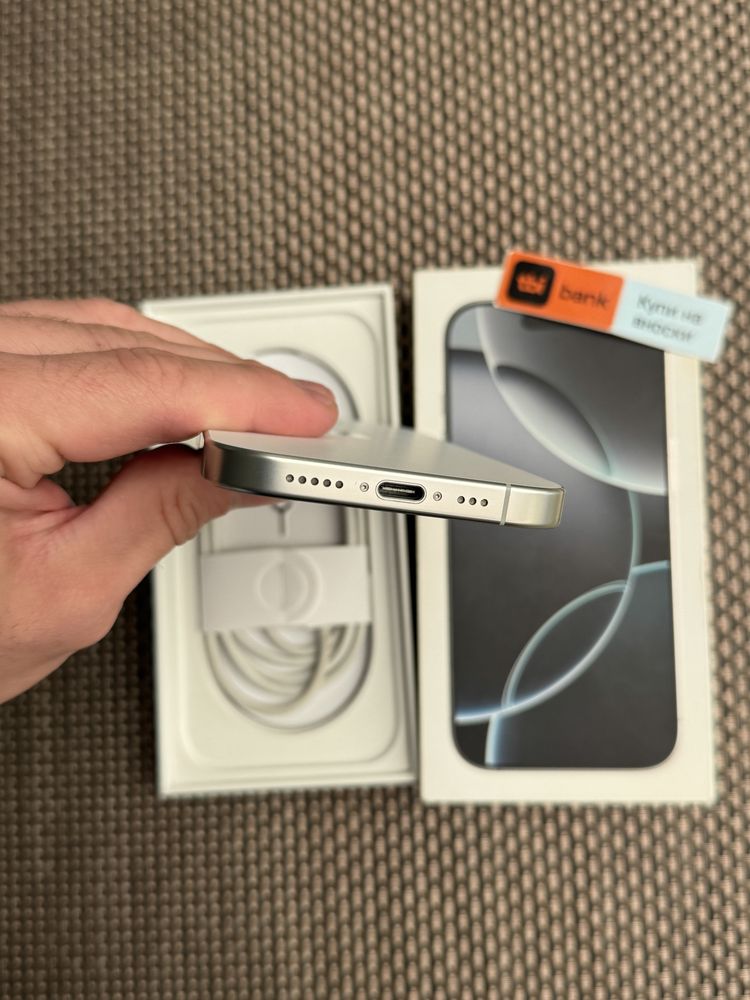 100%*Лизинг 68лв/м iPhone 16 pro White айфон 16 про 128 бял