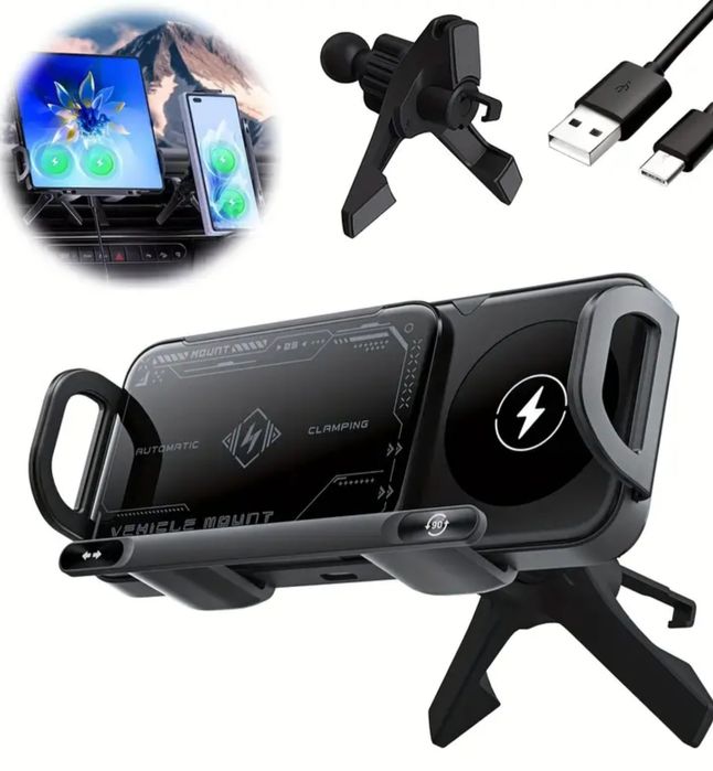 Incărcător auto telefon/tabletă- Wifi- inteligent- rotativ !