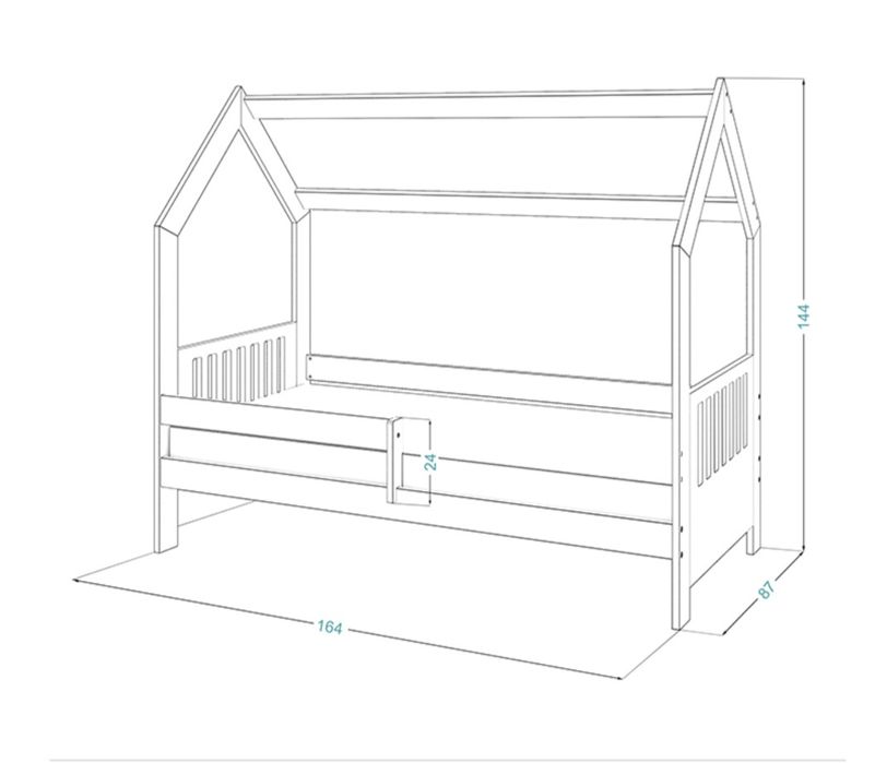 Pătuț copii tip căsuța 160x80