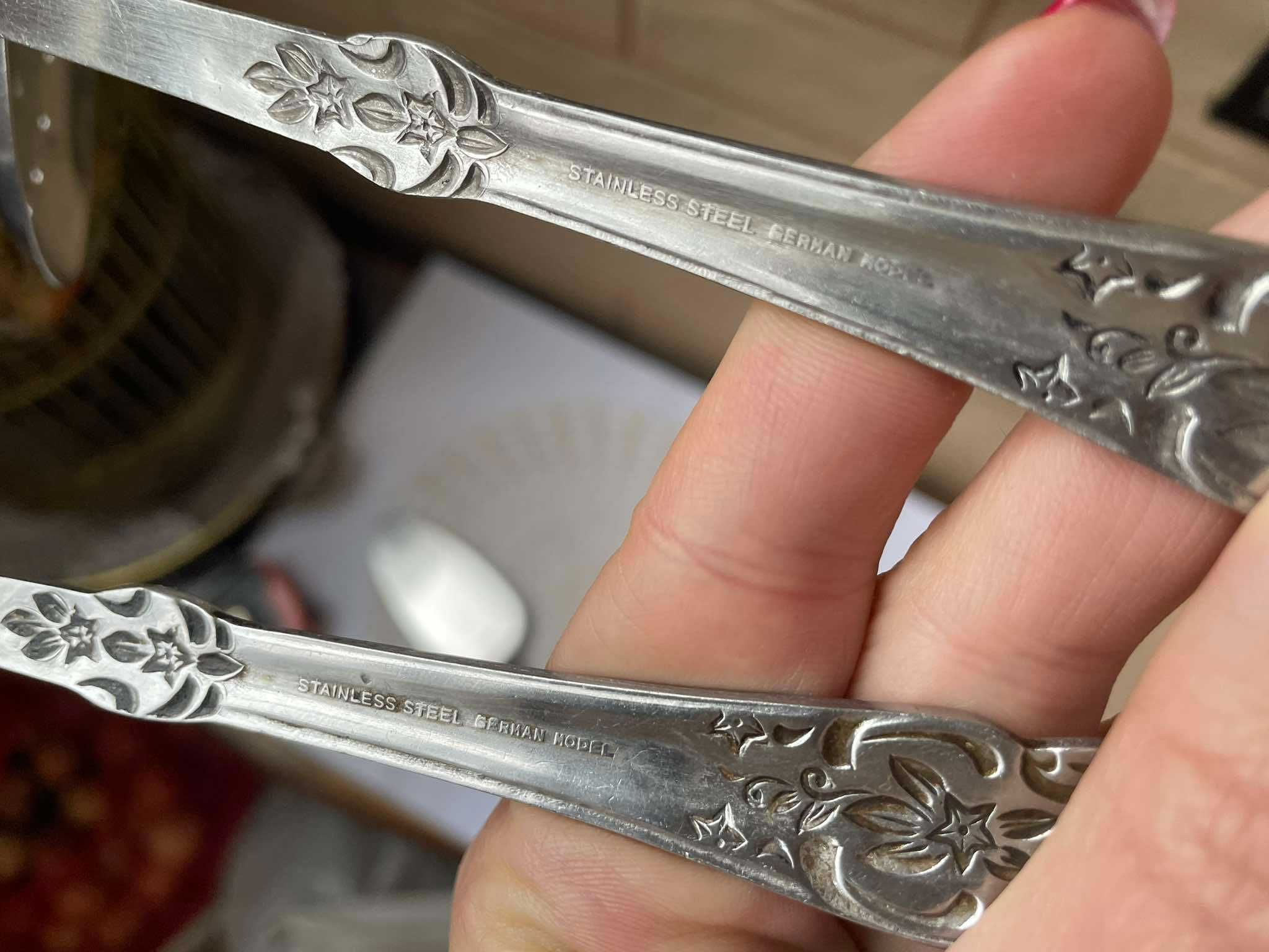 Красиви прибори за сервиране от Германия с маркировки, 3 бр