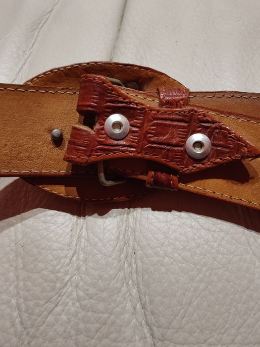 Curea din piele de crocodil Western House