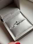 Inel aur alb 18 k cu diamant
