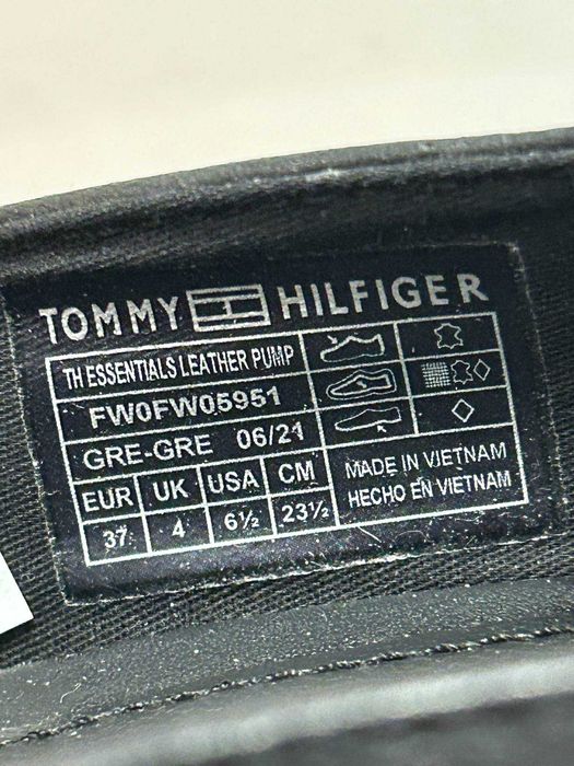 Оригинални дамски обвуки с ток - Tommy Hilfiger Essentials Leather Pum