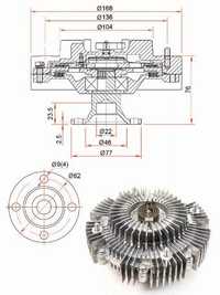 Вискомуфта  Toyota Hilux