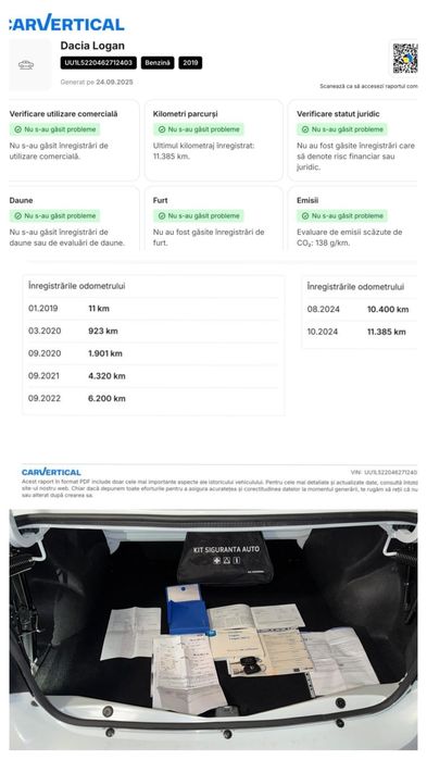 Logan 2020 doar 13000km rulati - carte service/ Primul proprietar