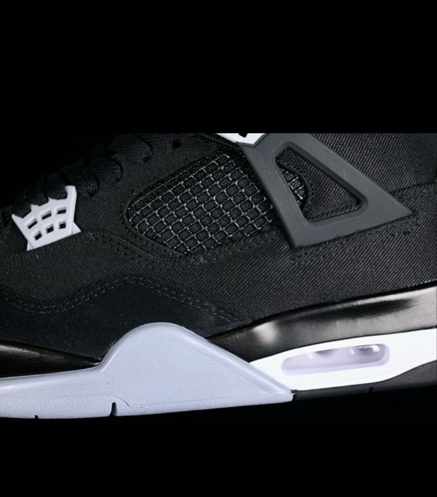 Air Jordan 4 Retro Black Canvas Full Box SE