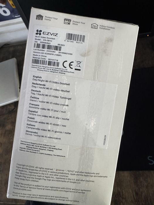 Sonerie ezviz DB1c wifi video