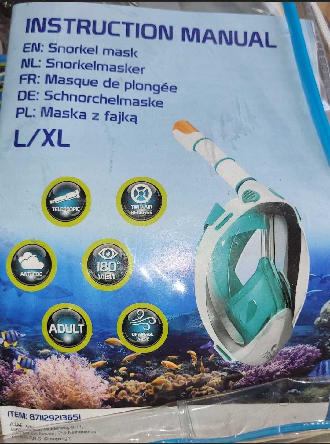 Маска за гмуркане/ шнорхелинг с шнорхел