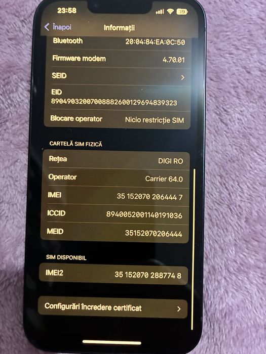 Iphone 13 bateria 88%