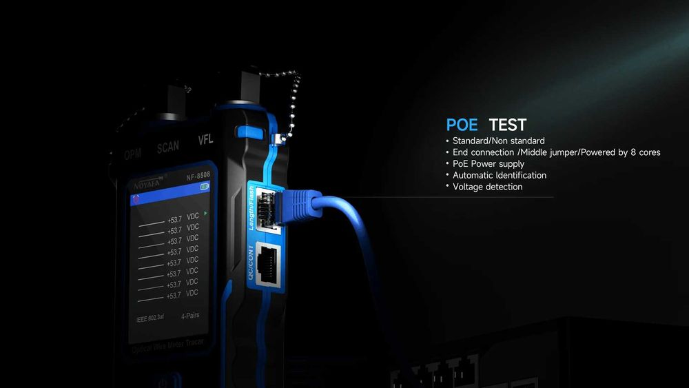 Tester noyafa utp/ftp/fibra optica pentru masuratori retea