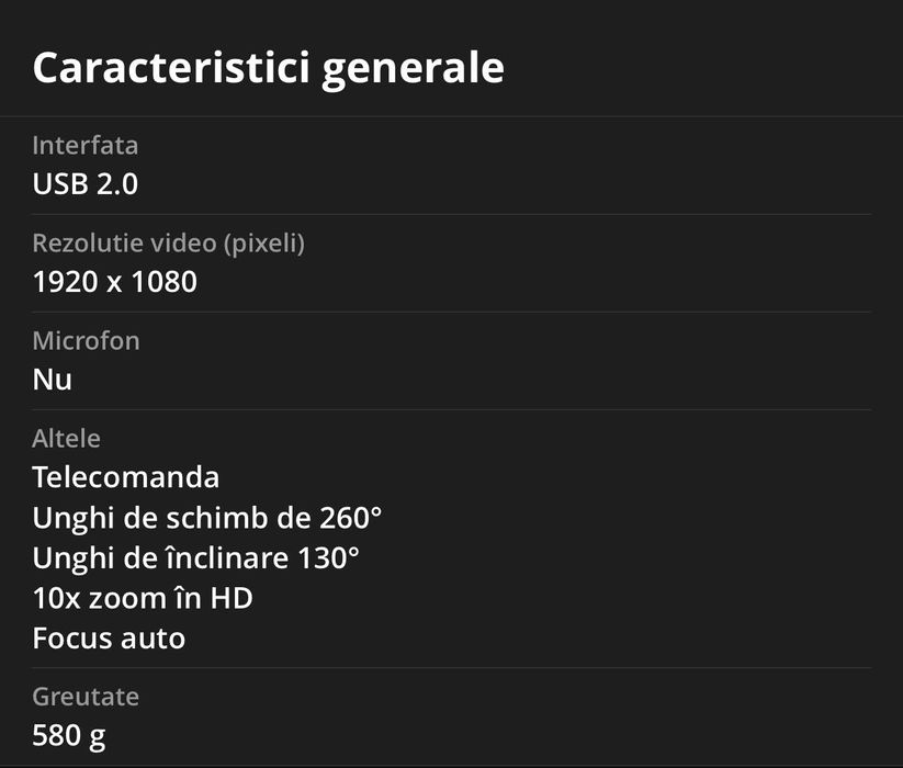 Camera web Logitech Pzt Pro 2