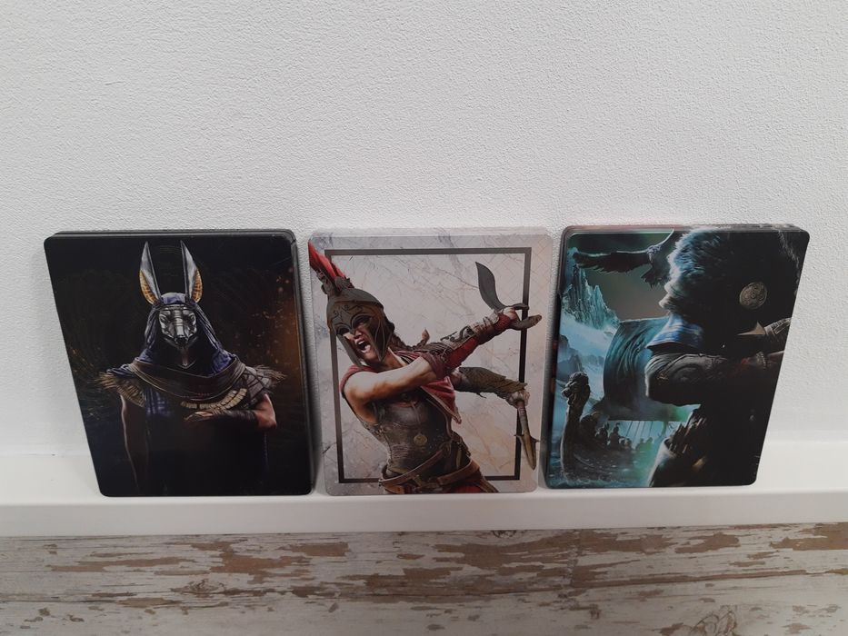 Assassin creed Origins , Odyssey , Valhalla steelbook PS4