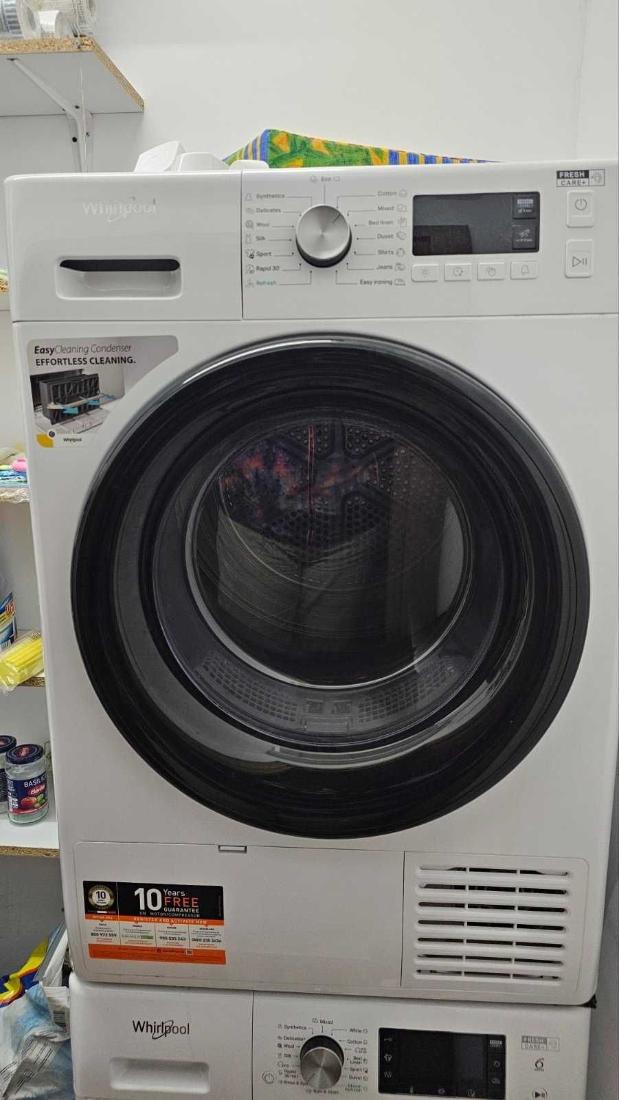 Сушилня с термопомпа Whirlpool: свободностояща, 8,0 кг
