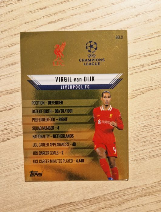 Gold Edge Van Dijk Match attax extra 24/25
