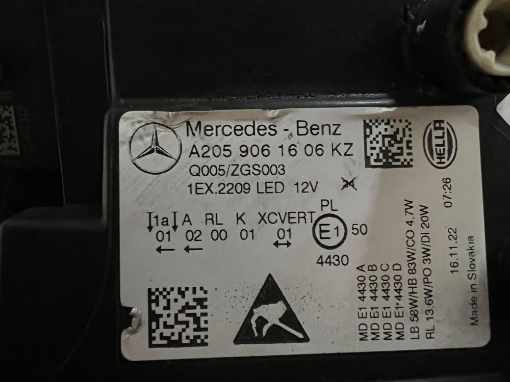 OEM Десен Фар за Mercedes C-Class (w205) Multibeam LED