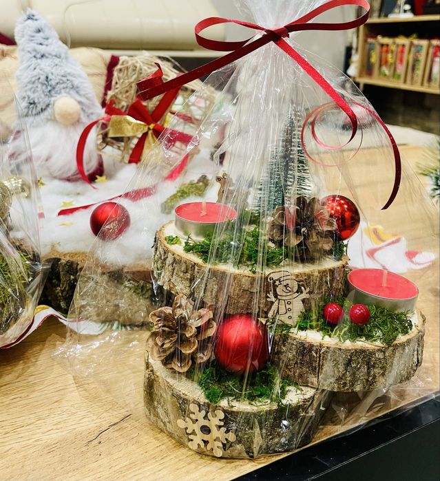 Ръчно изработени коледни подаръци с естествен дървен дизайн