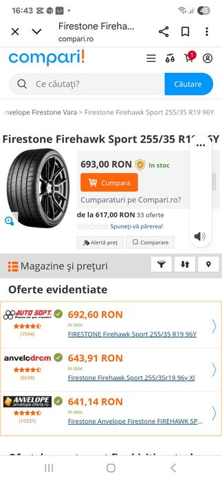 Vand sau schimb set jante Rotor concave R19 cu anvelope fire
