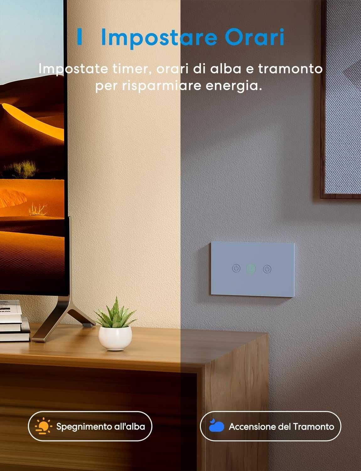 Comutator Smart Wi-Fi Meross Italian  MSS530L