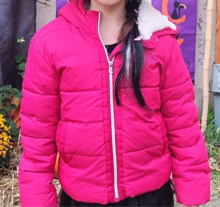 Geaca iarna fete United Colors of Benetton, marimea 7-8 ani, 130 cm