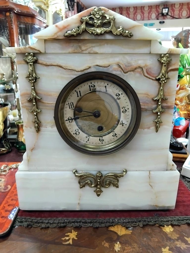 Античен мраморен часовник Ansonia!