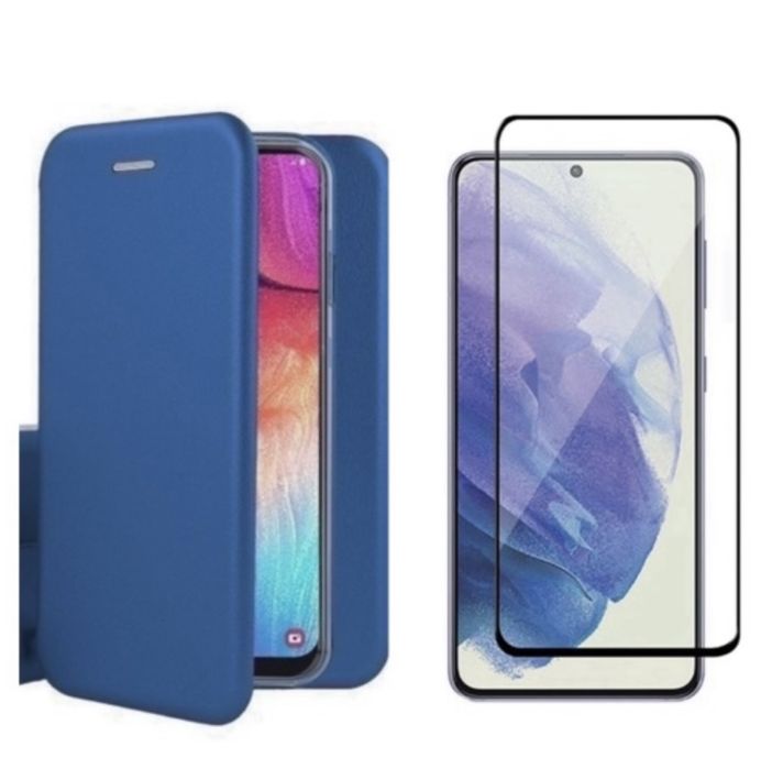 Husa Carte Material Piele si Folie Sticla Samsung A13/A23/A15/A05/A06