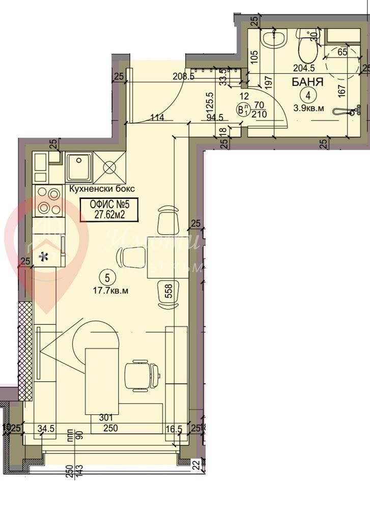 Продава се Офис в София, Борово - 35 кв.м за 2017 €/кв.м - Снимка #1