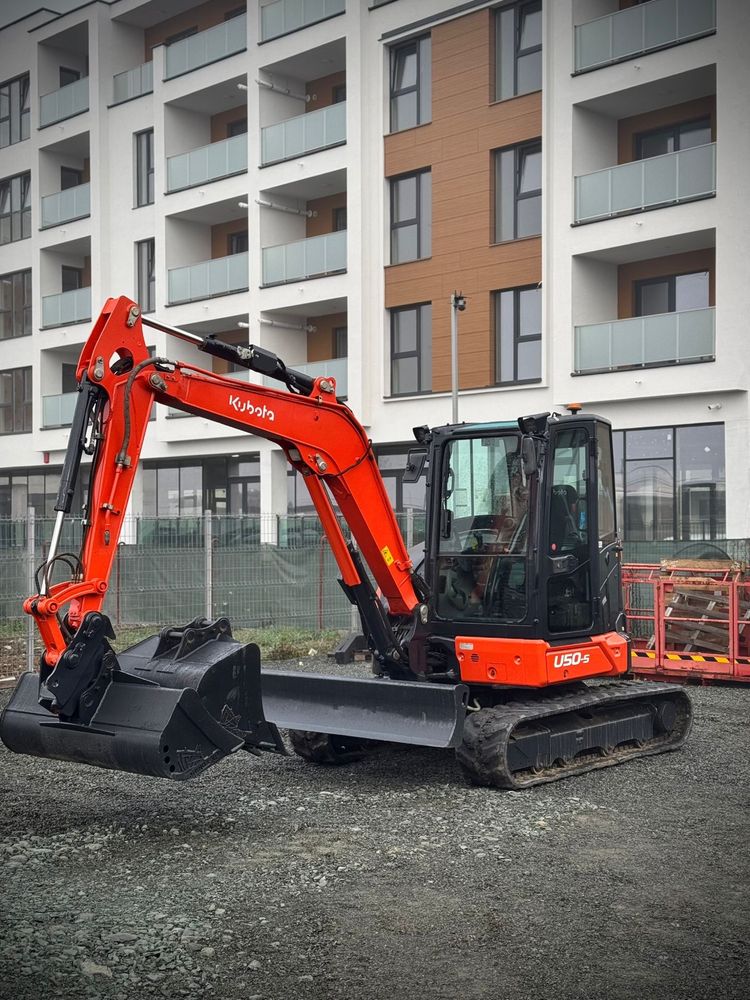 Kubota U50-5  an 2022 ore 1500 3 cupe Rhinox cupla rapidă