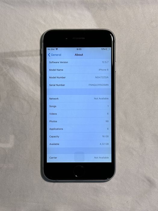 Apple iPhone 6, Space Gray, 16 GB