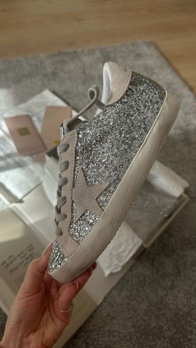 Golden goose Super-Star glitter sneakers adidași 40 (39,5) eur