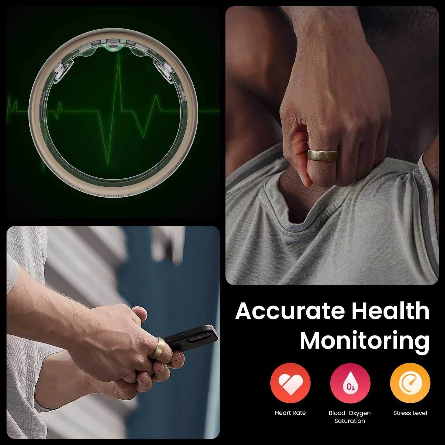 Amazfit Helio Smart пръстен, следи съня, пулса и стреса