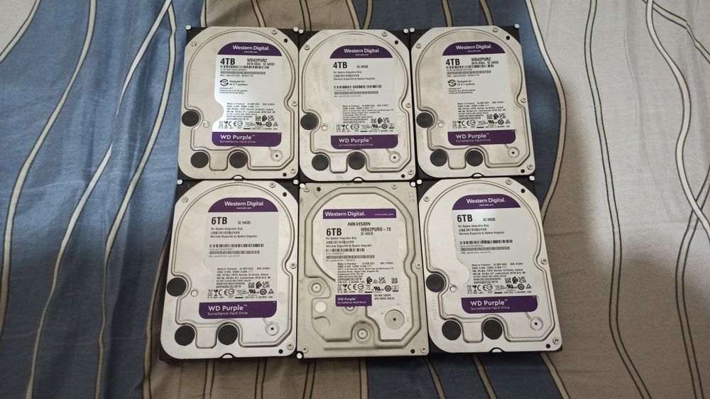 Жёсткие диски 1/4/6 tb