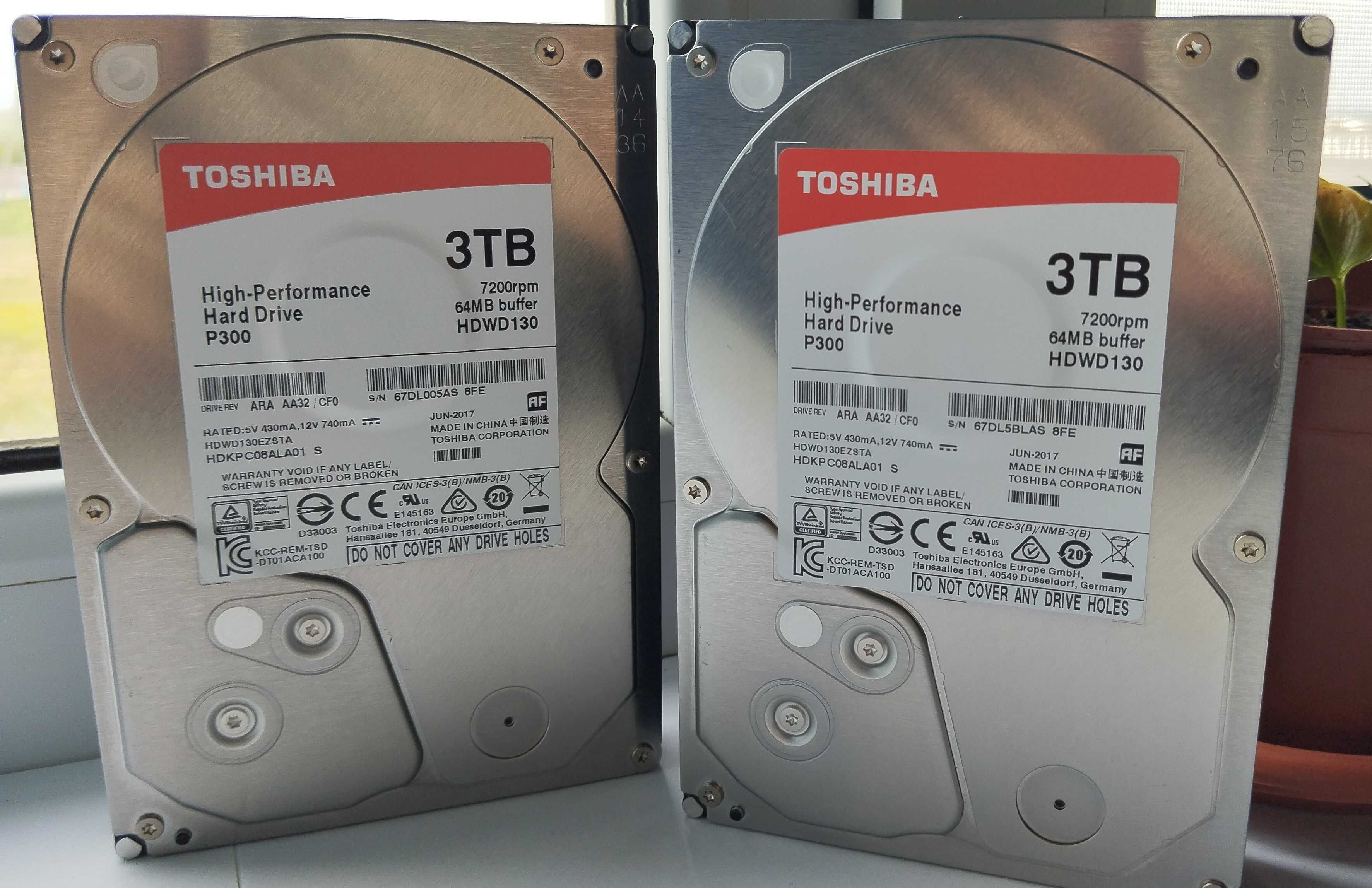 2 жестких диска Toshiba 3TB