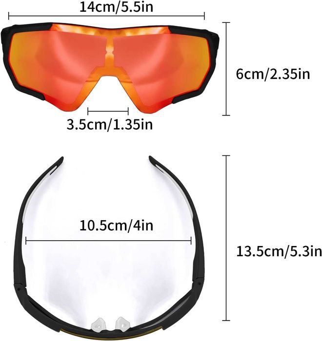 Ochelari polarizati sport pt ciclisti,unisex,3 lentile,BRZSACR,noi