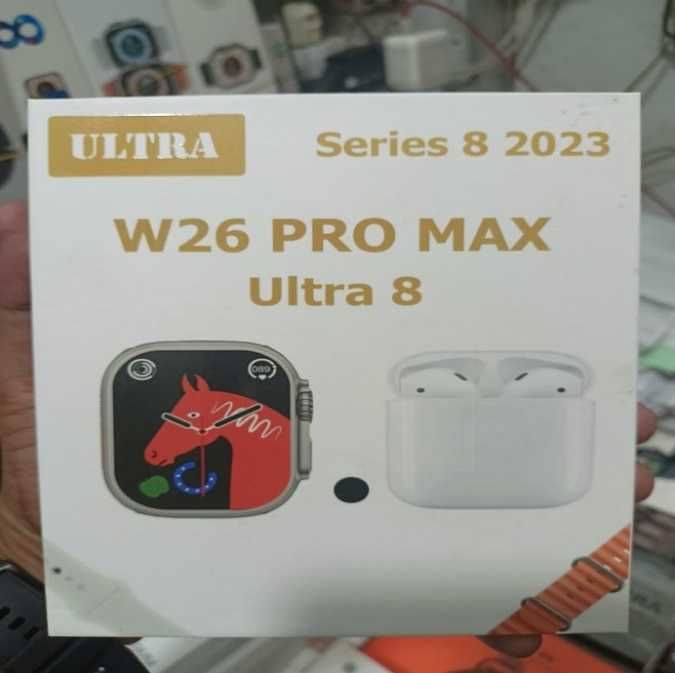 Комплект Smart часовник + TWS слушалки W26 Pro Max ULTRA