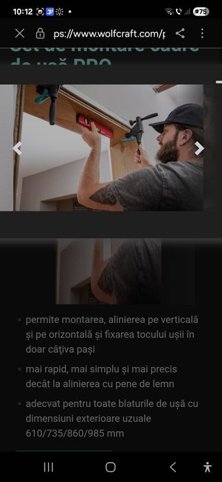 Set de montare cadre de ușă PRO Wolfcraft