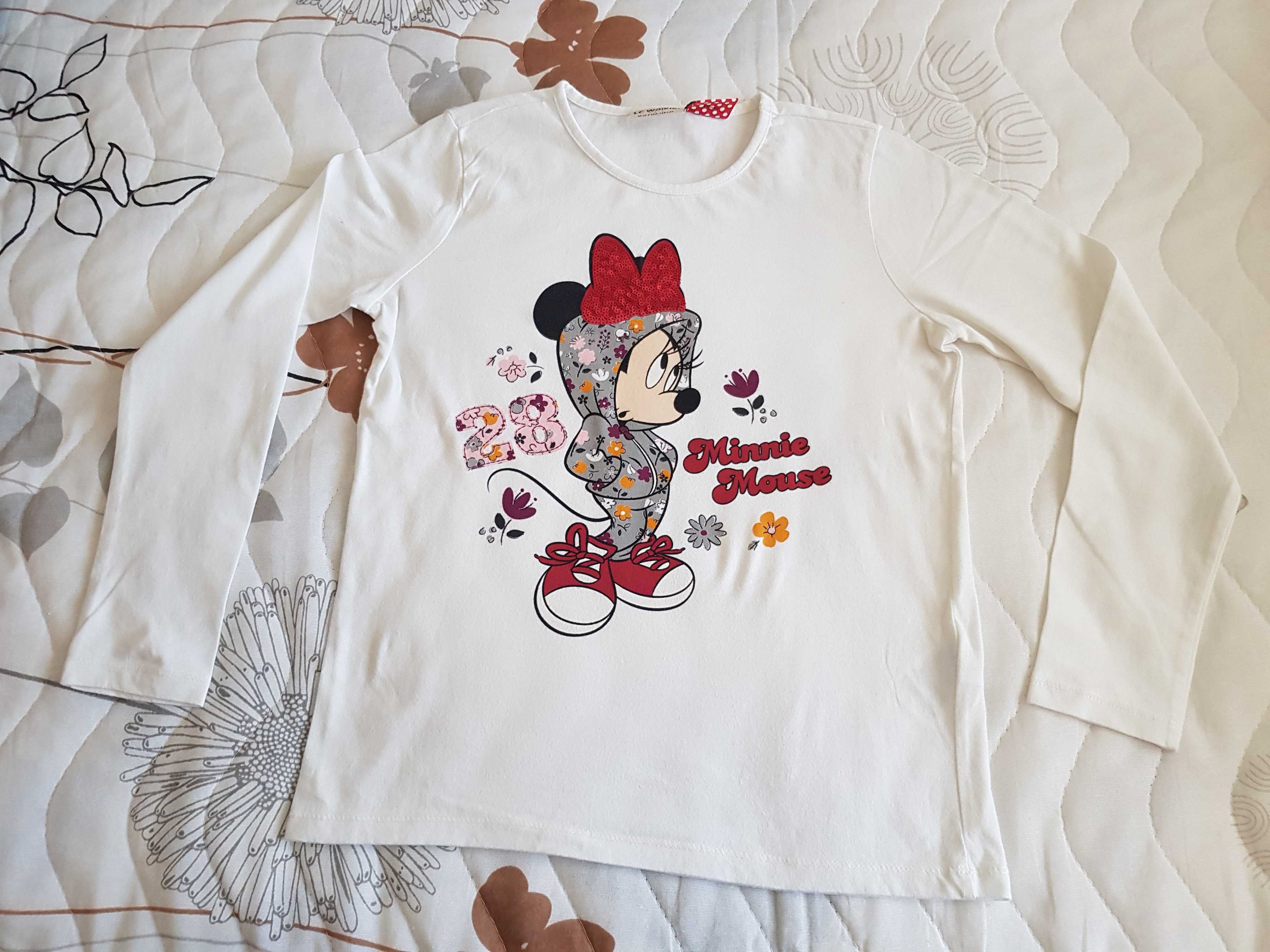 Bluza alba cu Minnie Mouse LC Waikiki 140/146