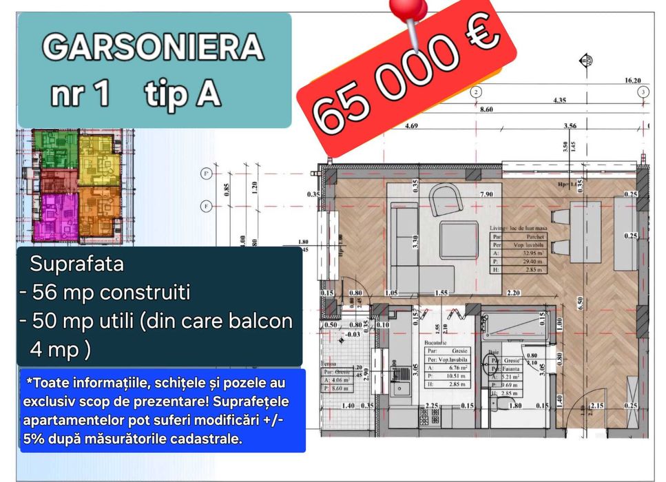 Apartament nou Mangalia,Dobrogea 1 -direct dezvoltator