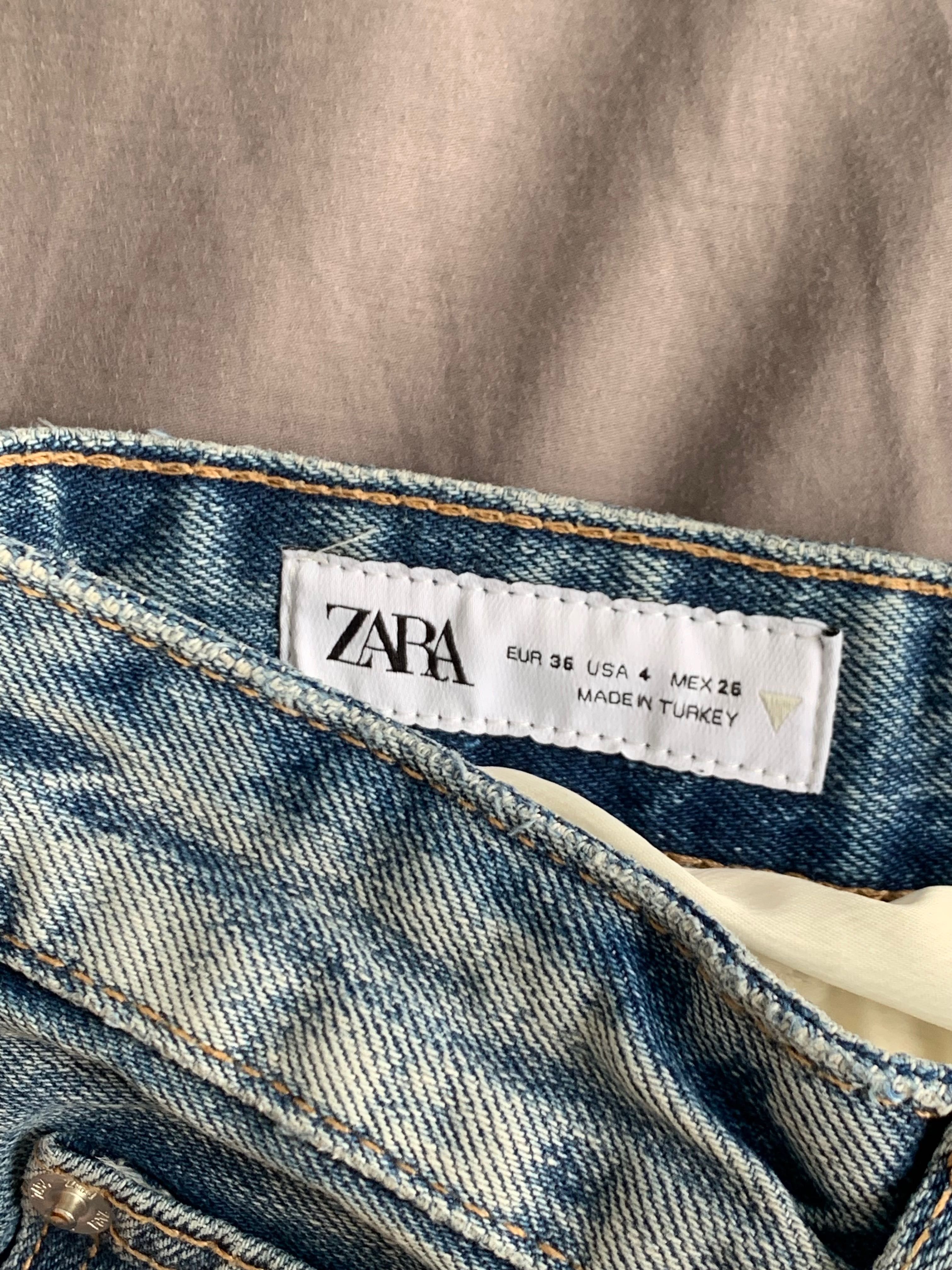 Zara дънки с детайл