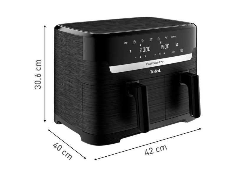 Еър Фрайър с Две Зони за Готвене Tefal Dual Fryer EY901810, 8.3L