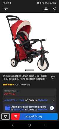 Tricicleta pliabila Smart Trike 7 in 1