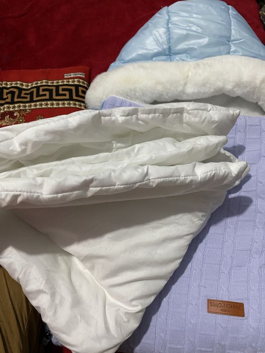 Тёплый конверт для выписки, 1 раз использован