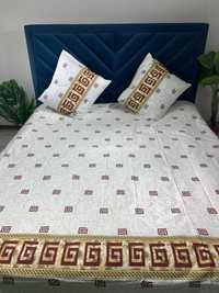 Туркменский постельный комплект флатон на полуторку оптом